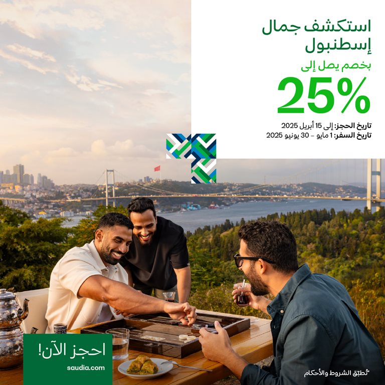 عروض الخطوط السعودية للرحلات الدولية اليوم