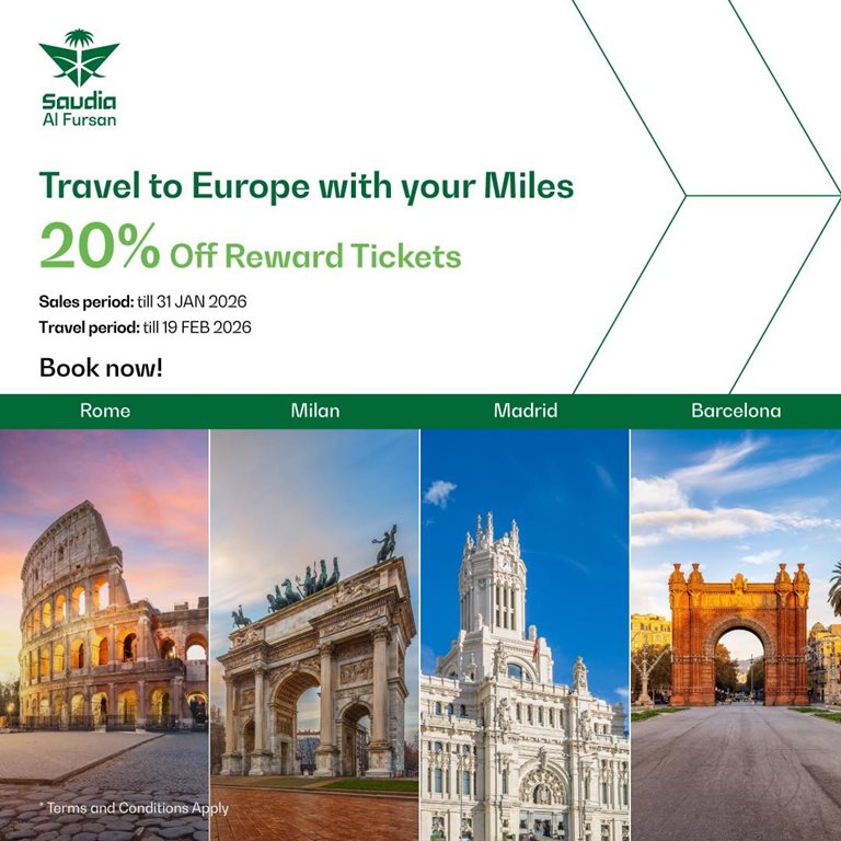 عروض الخطوط السعودية للرحلات الدولية اليوم